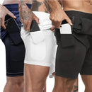 Kit 3 Shorts Masculino com forro de compressão