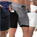 Kit 3 Shorts Masculino com forro de compressão